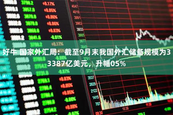 好牛 国家外汇局：截至9月末我国外汇储备规模为33387亿美元，升幅05%